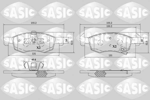 Sasic 6216203 - Əyləc altlığı dəsti, əyləc diski furqanavto.az