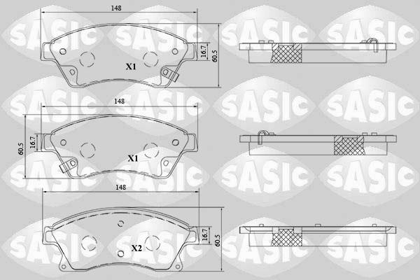 Sasic 6216215 - Əyləc altlığı dəsti, əyləc diski furqanavto.az