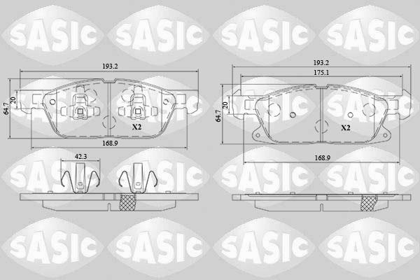 Sasic 6216211 - Əyləc altlığı dəsti, əyləc diski furqanavto.az