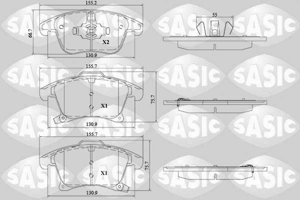 Sasic 6216212 - Əyləc altlığı dəsti, əyləc diski furqanavto.az