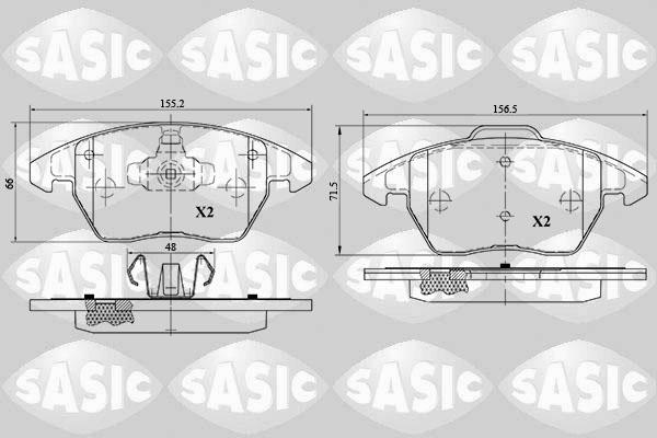 Sasic 6210046 - Əyləc altlığı dəsti, əyləc diski furqanavto.az