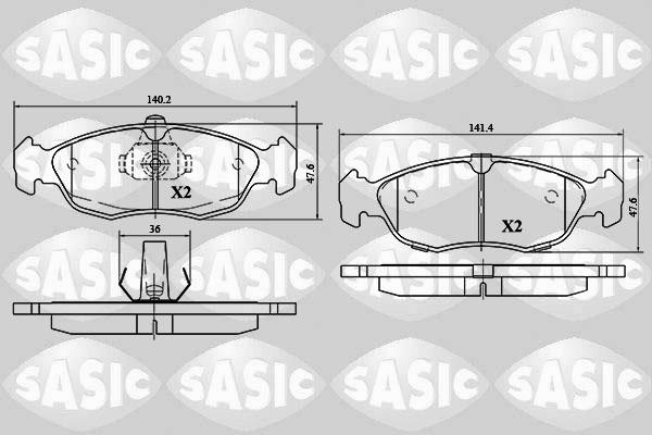 Sasic 6210048 - Əyləc altlığı dəsti, əyləc diski furqanavto.az