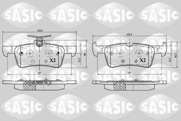 Sasic 6210053 - Əyləc altlığı dəsti, əyləc diski furqanavto.az