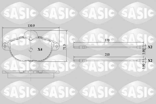 Sasic 6210068 - Əyləc altlığı dəsti, əyləc diski furqanavto.az