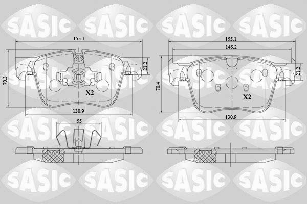 Sasic 6210086 - Əyləc altlığı dəsti, əyləc diski furqanavto.az