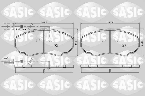 Sasic 6210036 - Əyləc altlığı dəsti, əyləc diski furqanavto.az