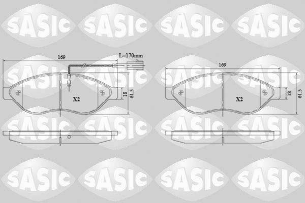 Sasic 6210072 - Əyləc altlığı dəsti, əyləc diski furqanavto.az