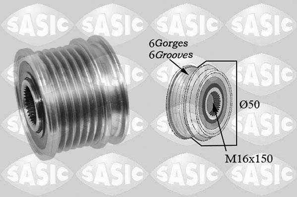 Sasic 1676018 - Kasnak, alternator, sərbəst dönərli mufta furqanavto.az