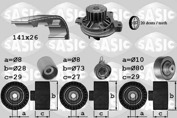 Sasic 3906059 - Su Pompası və Vaxt Kəməri Dəsti furqanavto.az