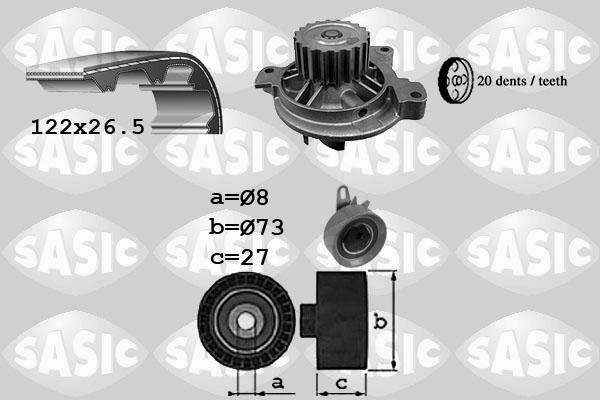 Sasic 3906051 - Su Pompası və Vaxt Kəməri Dəsti furqanavto.az