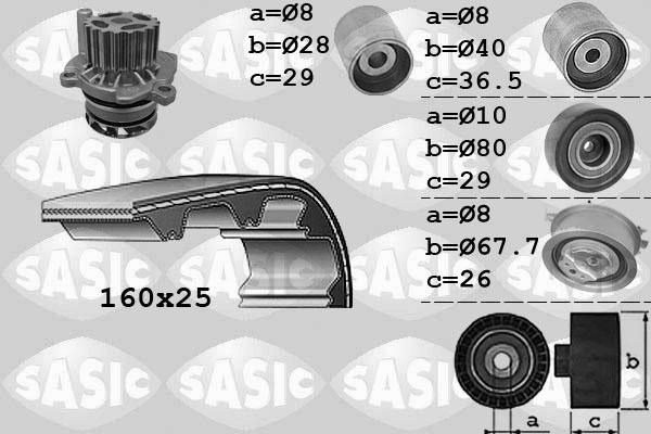 Sasic 3906069 - Su Pompası və Vaxt Kəməri Dəsti furqanavto.az