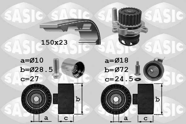 Sasic 3906064 - Su Pompası və Vaxt Kəməri Dəsti furqanavto.az