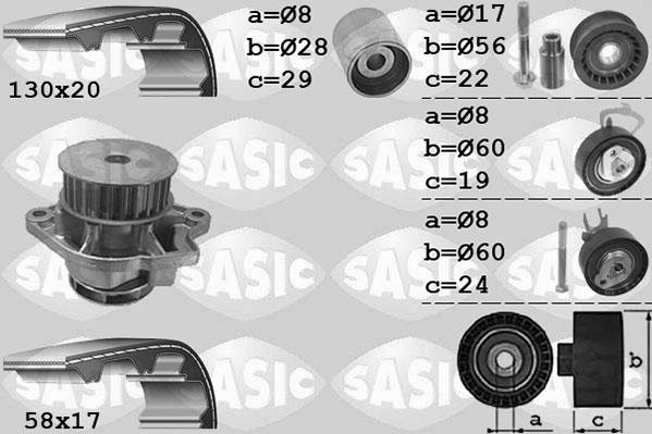 Sasic 3906061 - Su Pompası və Vaxt Kəməri Dəsti furqanavto.az