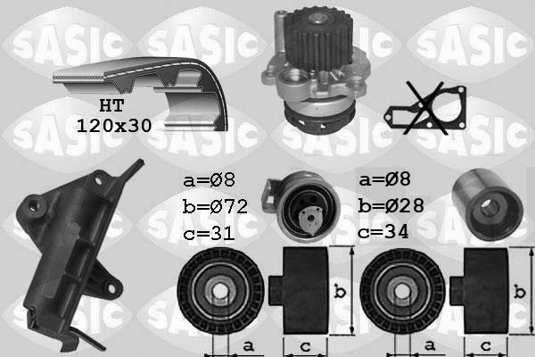 Sasic 3906019 - Su Pompası və Vaxt Kəməri Dəsti furqanavto.az