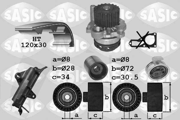 Sasic 3906023 - Su Pompası və Vaxt Kəməri Dəsti furqanavto.az