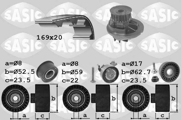 Sasic 3906074 - Su Pompası və Vaxt Kəməri Dəsti furqanavto.az