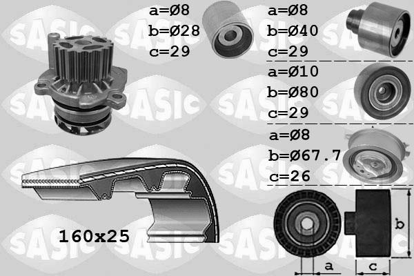 Sasic 3906077 - Su Pompası və Vaxt Kəməri Dəsti furqanavto.az