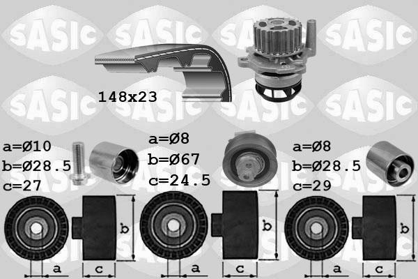 Sasic 3906103 - Su Pompası və Vaxt Kəməri Dəsti furqanavto.az