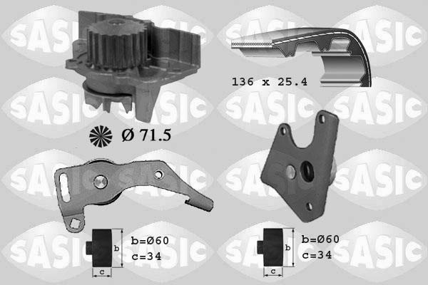 Sasic 3900018 - Su Pompası və Vaxt Kəməri Dəsti furqanavto.az