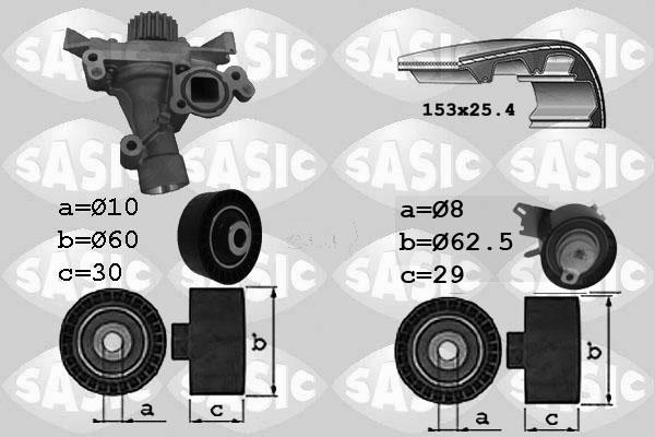 Sasic 3900028 - Su Pompası və Vaxt Kəməri Dəsti furqanavto.az