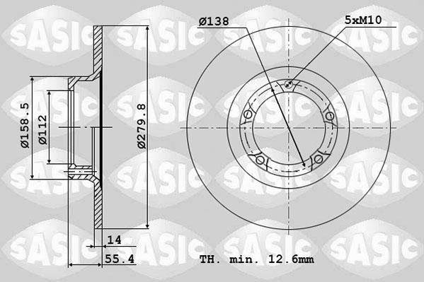 Sasic 2464694J - Əyləc Diski furqanavto.az