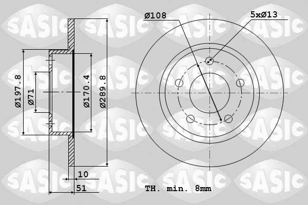 Sasic 2464V74J - Əyləc Diski furqanavto.az