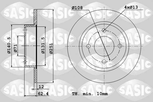 Sasic 2004289J - Əyləc Diski furqanavto.az