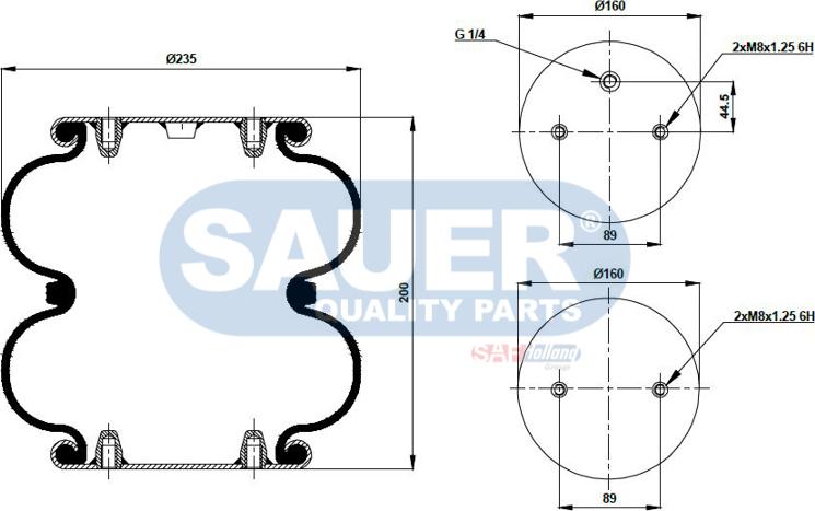 SAUER S4292211003 - Körük, pnevmatik asqı furqanavto.az