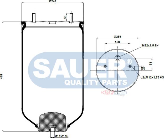 SAUER S2294022100 - Körük, pnevmatik asqı furqanavto.az