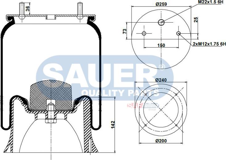 SAUER S2294022203 - Körük, pnevmatik asqı furqanavto.az