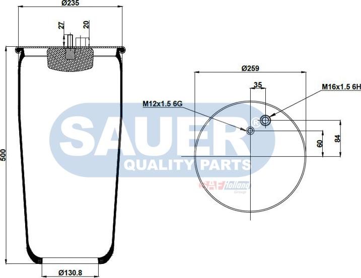 SAUER S2294884101 - Körük, pnevmatik asqı furqanavto.az