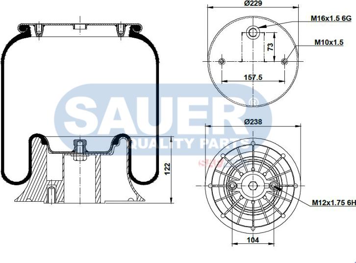 SAUER S2296251200 - Körük, pnevmatik asqı furqanavto.az