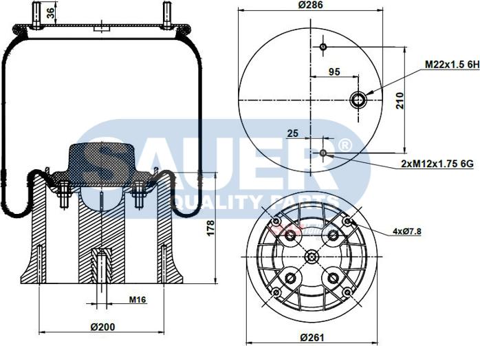 SAUER S2292924200 - Körük, pnevmatik asqı furqanavto.az