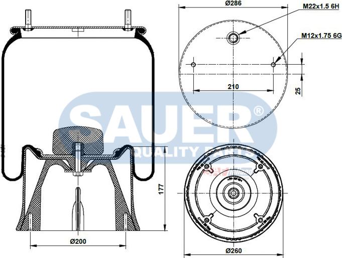 SAUER S2292923200 - Körük, pnevmatik asqı furqanavto.az