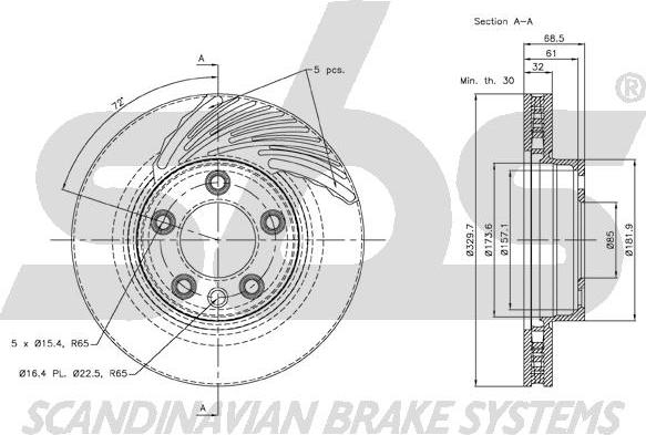 SBS 18153147102 - Əyləc Diski furqanavto.az