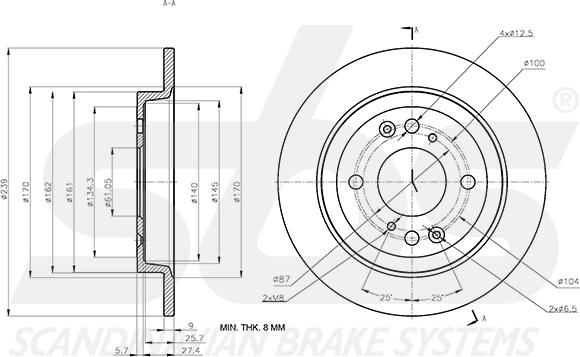 SBS 1815312672 - Əyləc Diski furqanavto.az