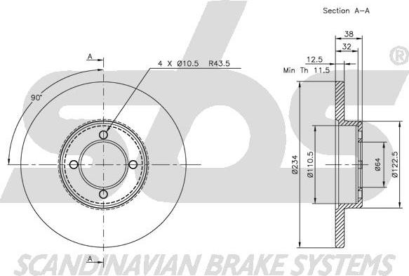 SBS 1815209912 - Əyləc Diski furqanavto.az