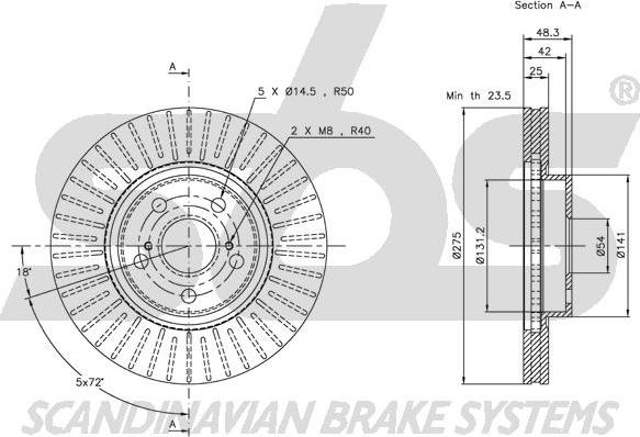 SBS 1815204557 - Əyləc Diski furqanavto.az