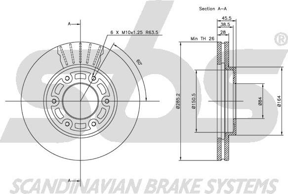 SBS 1815204567 - Əyləc Diski furqanavto.az