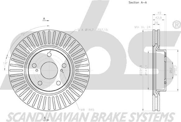 SBS 1815.2045125 - Əyləc Diski furqanavto.az