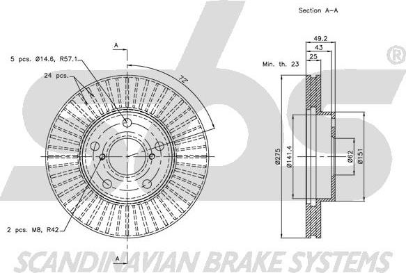 SBS 1815314578 - Əyləc Diski furqanavto.az