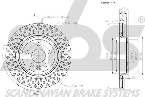 SBS 1815314858 - Əyləc Diski furqanavto.az