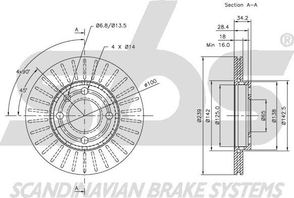 SBS 1815204756 - Əyləc Diski furqanavto.az