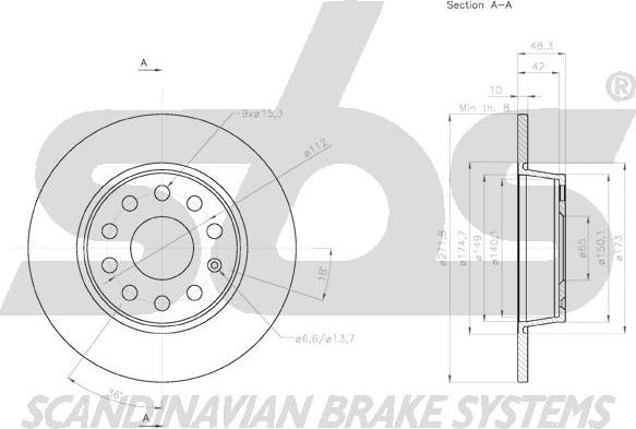 SBS 18152047137 - Əyləc Diski furqanavto.az