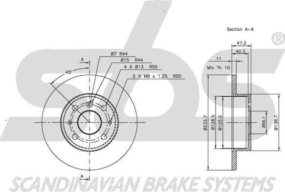 SBS 1815205105 - Əyləc Diski furqanavto.az