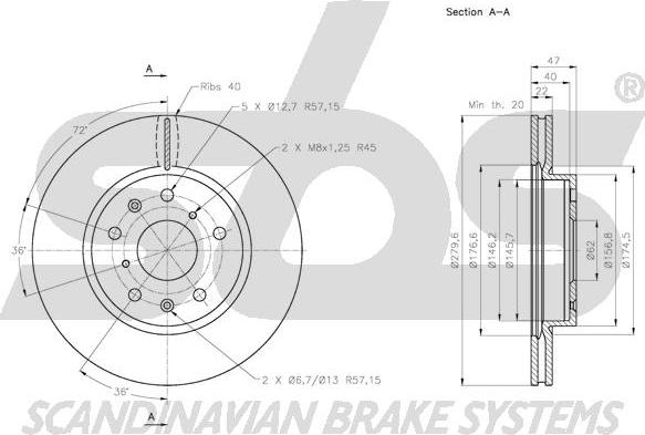 SBS 1815.205218 - Əyləc Diski furqanavto.az