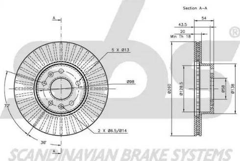 SBS 1815311906 - Əyləc Diski furqanavto.az