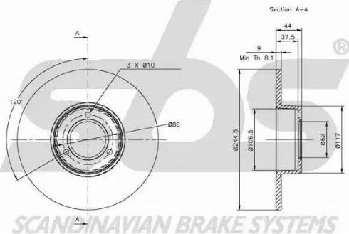 SBS 1815311912 - Əyləc Diski furqanavto.az