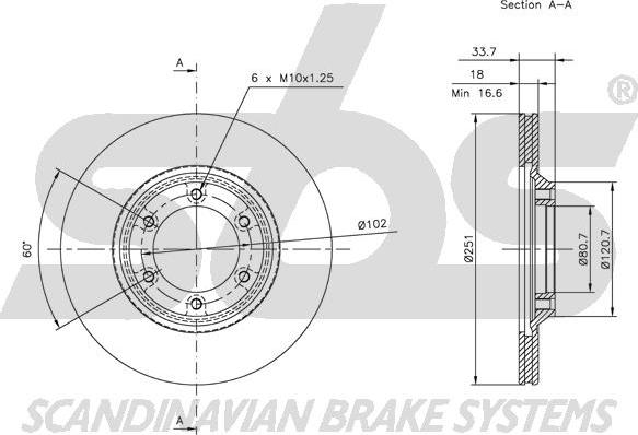 SBS 1815201401 - Əyləc Diski furqanavto.az