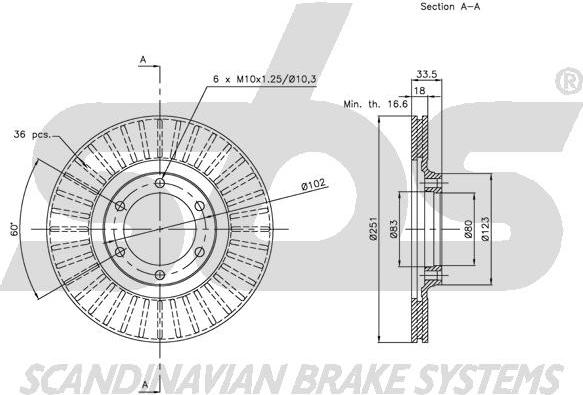 SBS 1815201402 - Əyləc Diski furqanavto.az